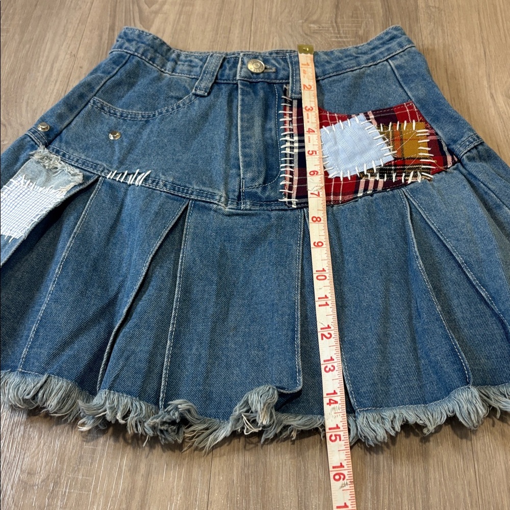 13De Marzo Patch Suture Denim Skirt NWT - Picture 16 of 16
